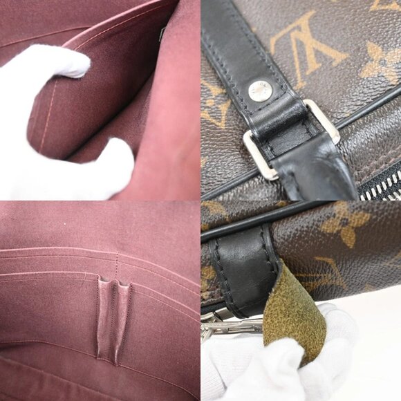 LOUIS VUITTON Porte Documents Voyage Hand Bag Monogram Macassar - Picture 12 of 15